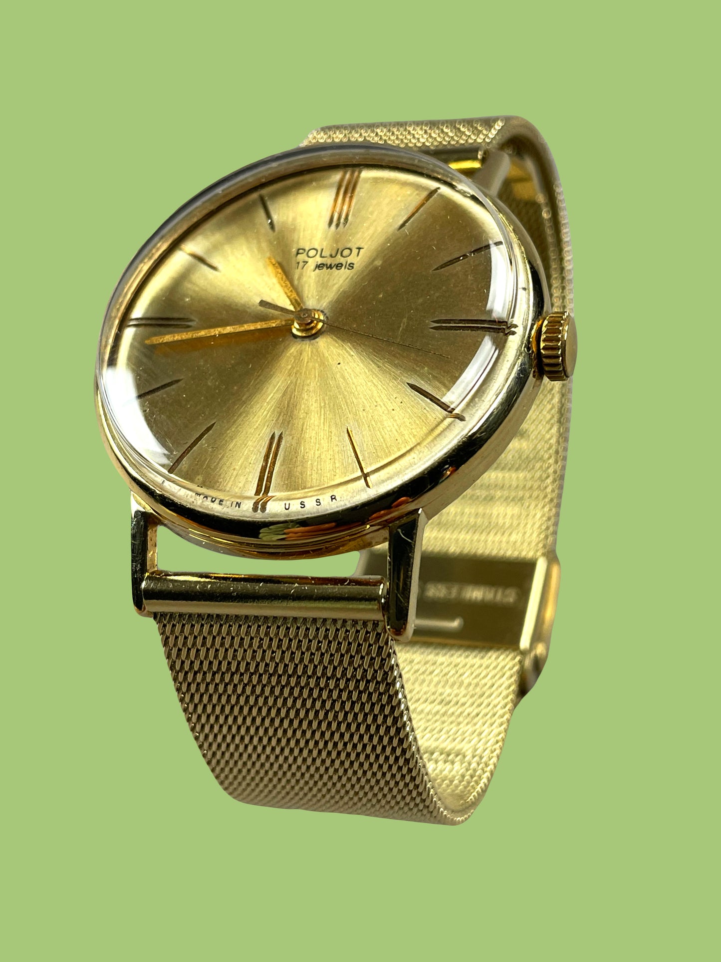 Poljot mechanical watch in gold