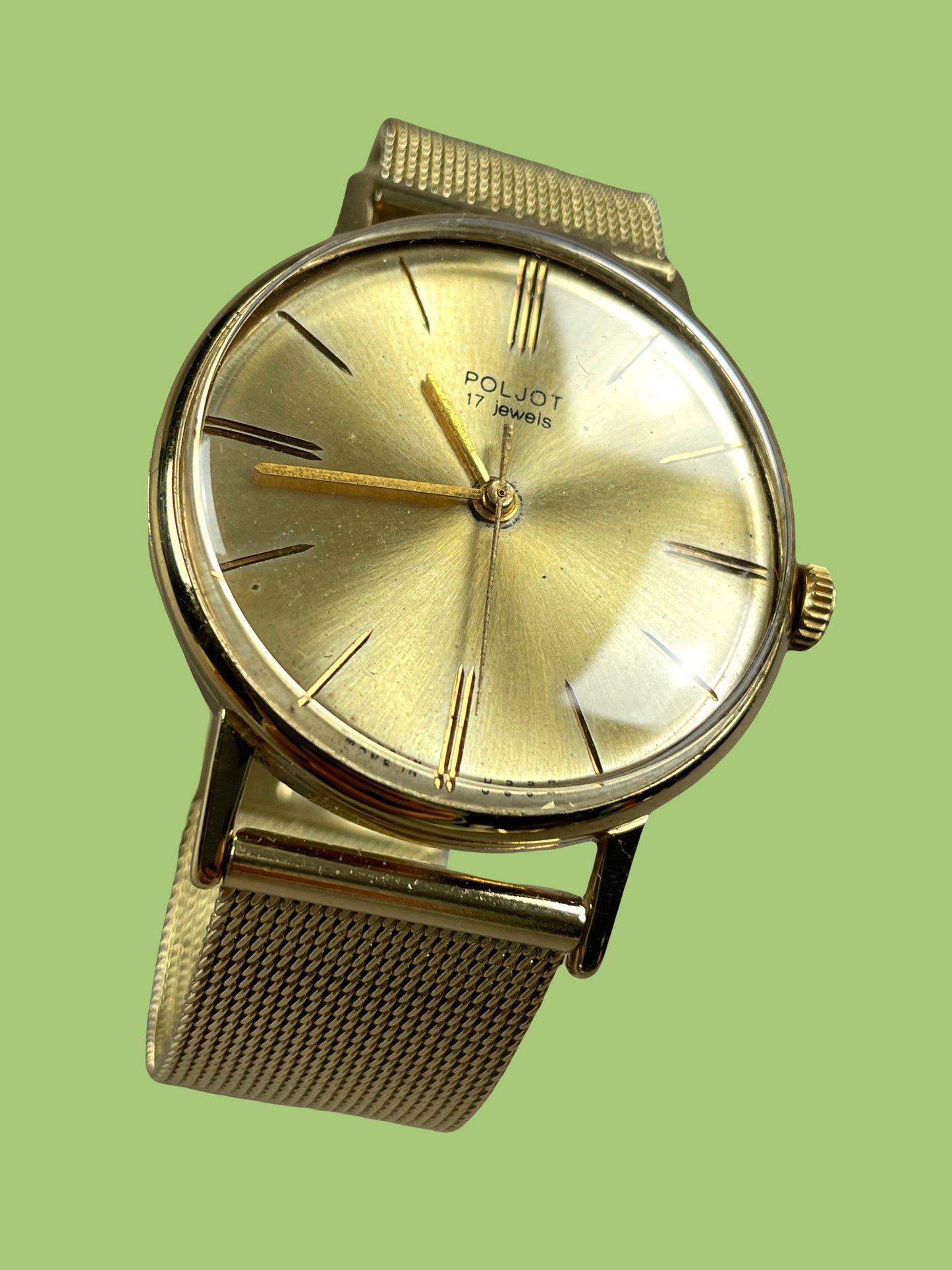 Poljot mechanical watch in gold