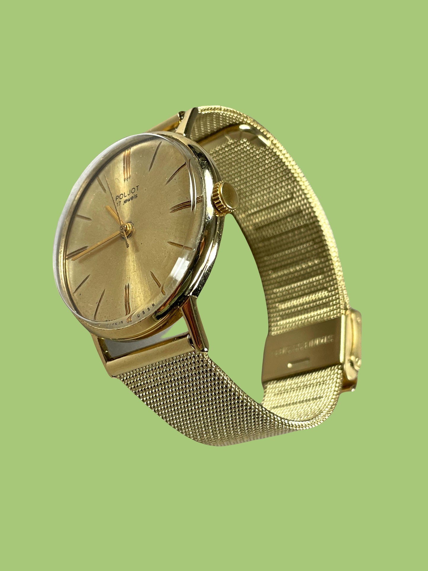 Poljot mechanical watch in gold