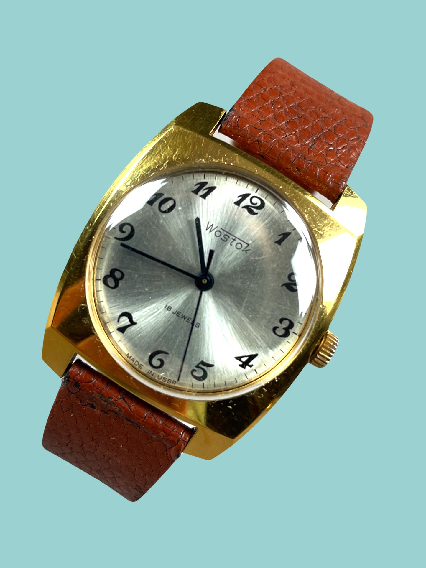 Vostok mechanical watch with gold case