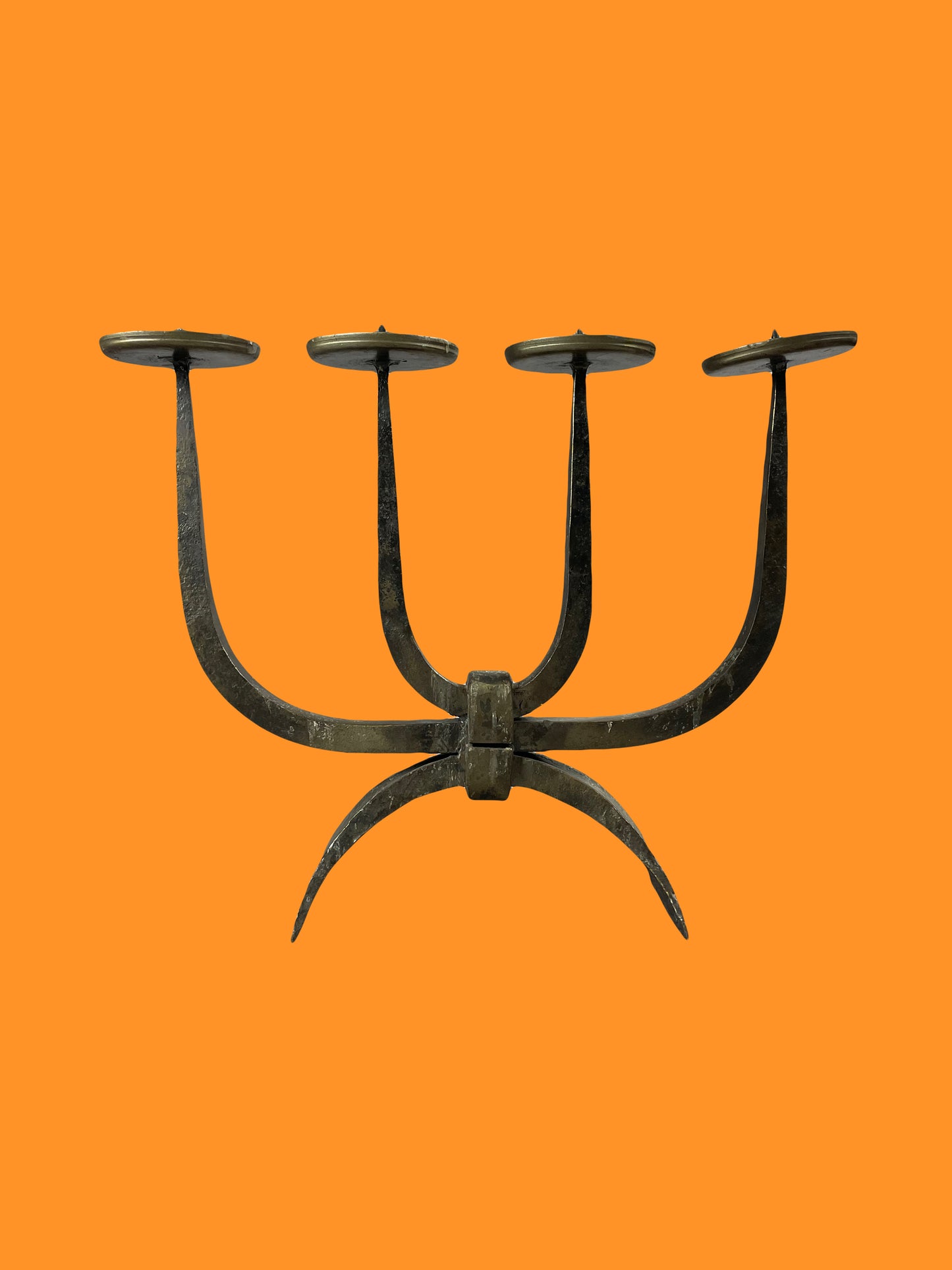 Wrought iron candleholder 4 arms