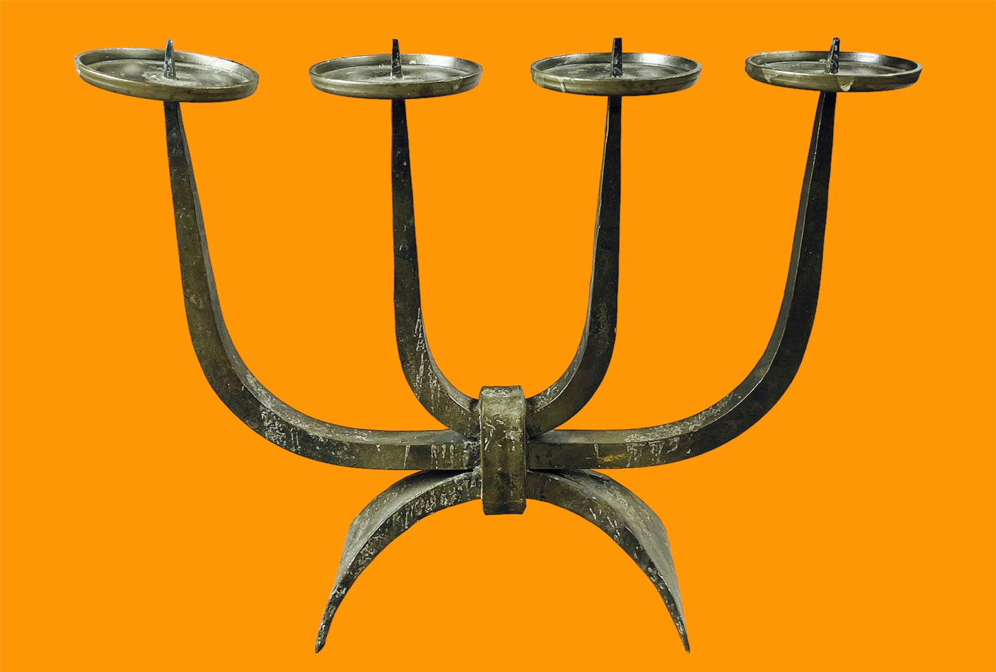 Wrought iron candleholder 4 arms