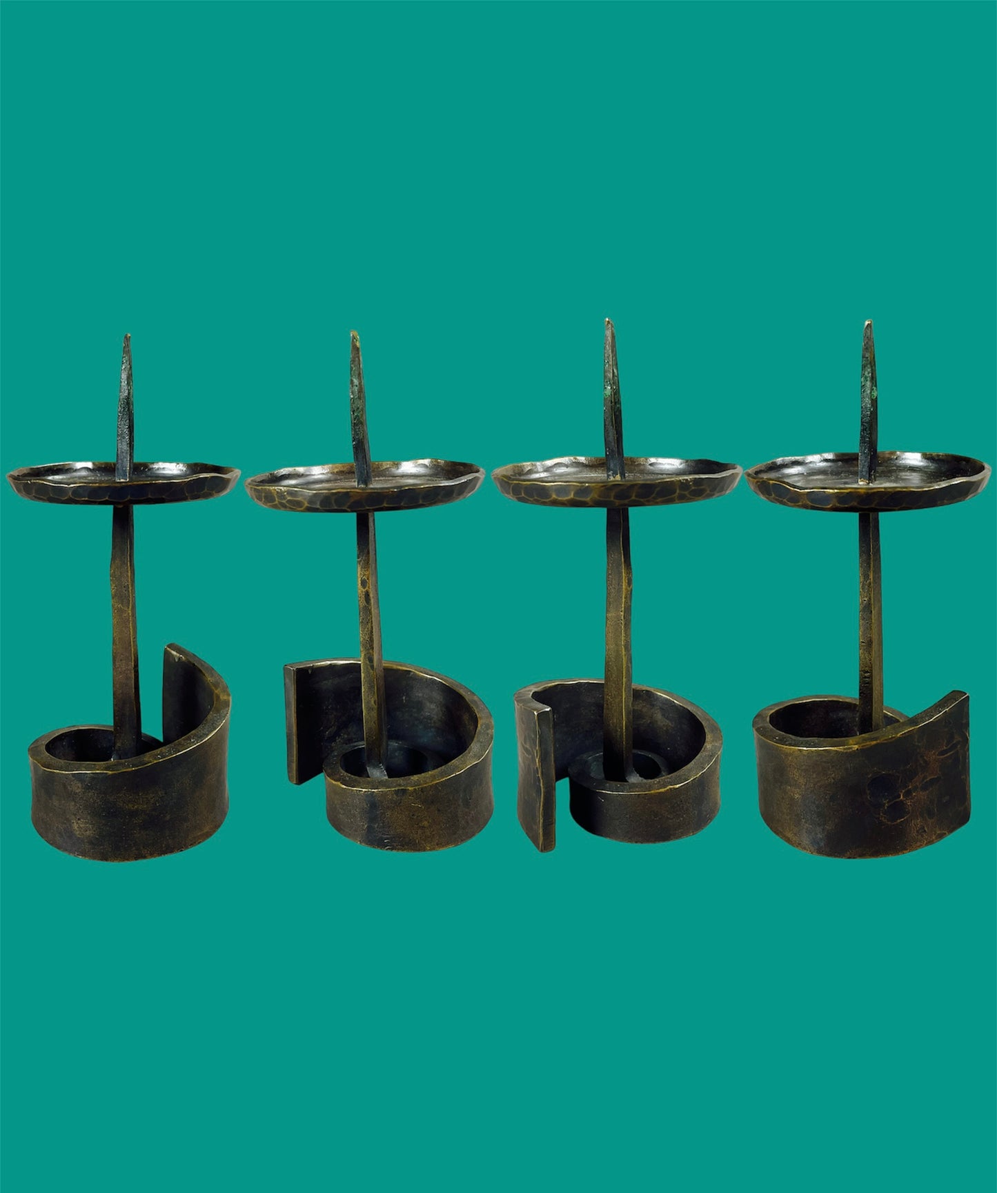 Twisted Design Wrought Iron Candleholder