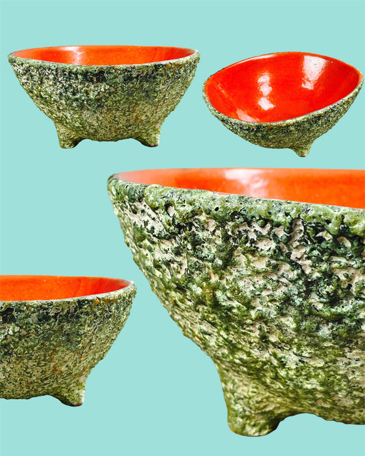 Colossal tripod ceramic bowl