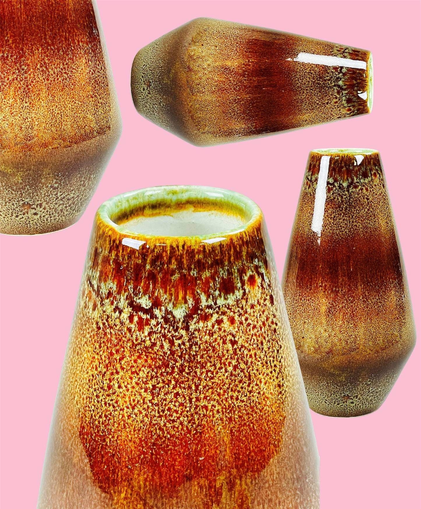 Earthy GRANIT ceramic vase in brown hue