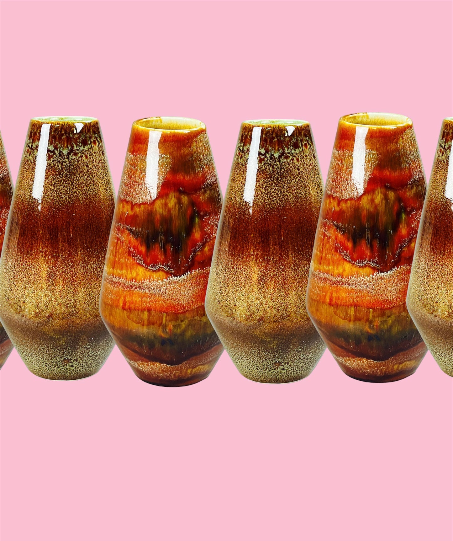 Earthy GRANIT ceramic vase in rusty hue