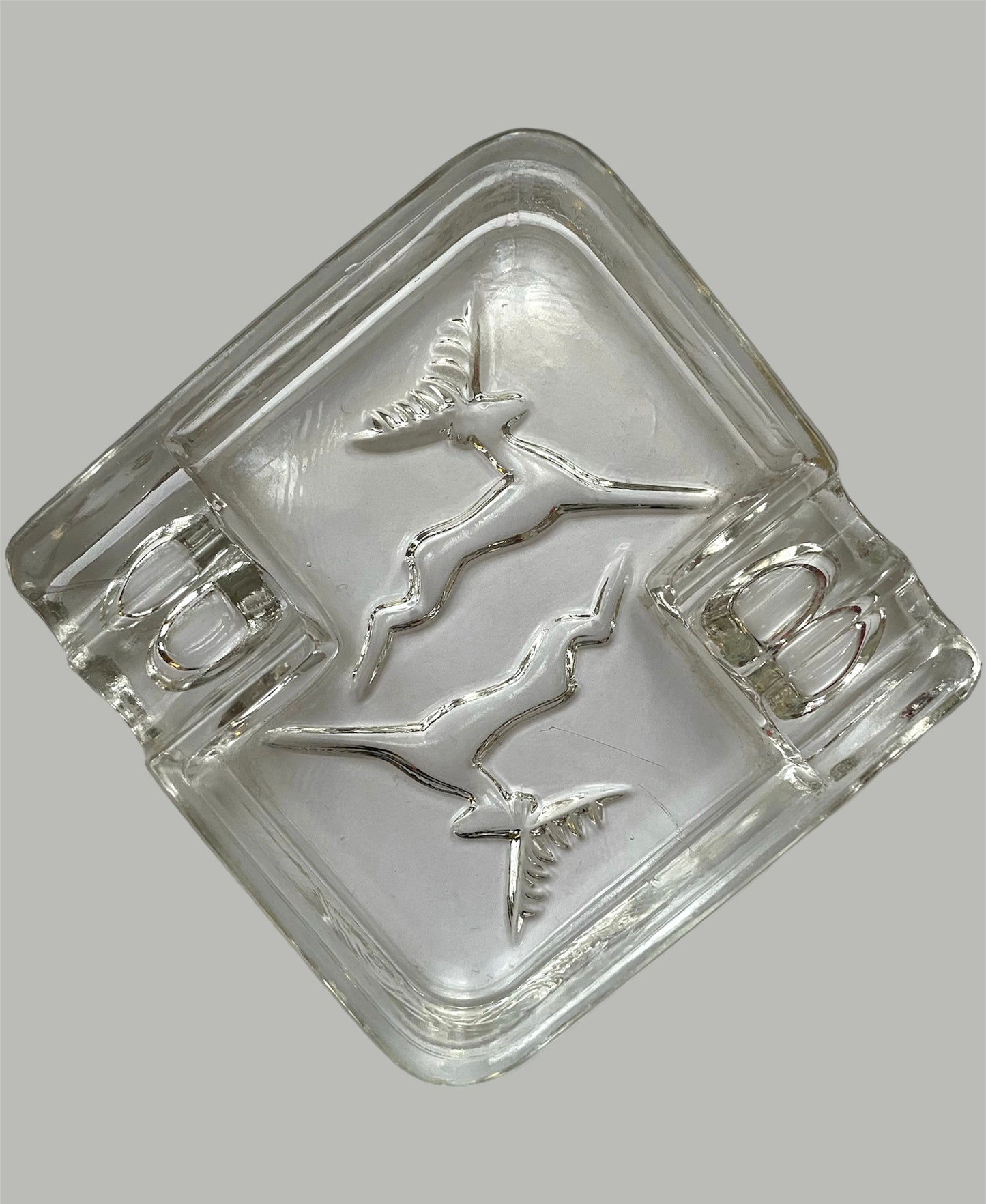 Transparent Magical Deer Twins Glass Ashtray